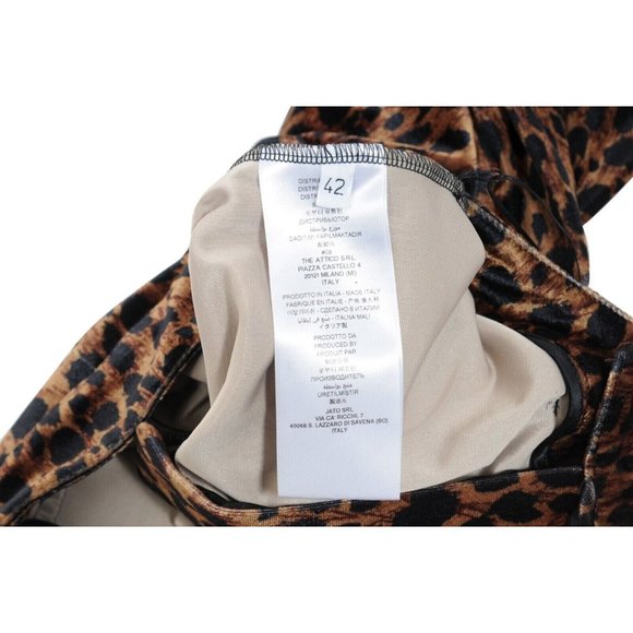 The Attico Cheetah Leggings Pants IT42 Gold Black Animal Print Zip Leg - Picture 7 of 10